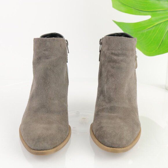 Dolce Vita Womens Sierra Boot Size 10 Gray Suede Block Heel Bootie Boho Chic - Picture 2 of 12